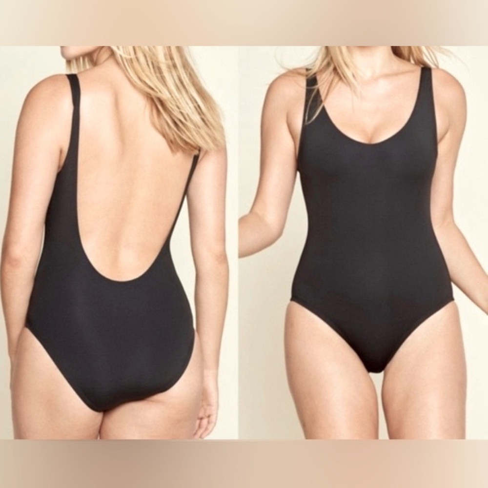 NWOT Andie Swim The Ibiza One Piece in Black Eco Ribbed - Plus Size - XXL